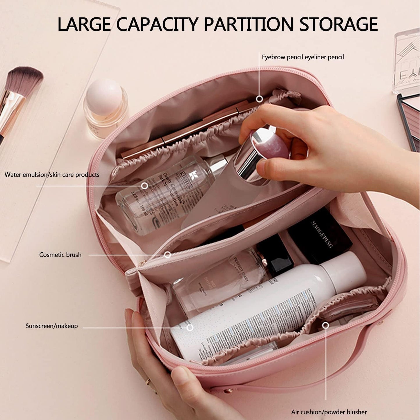 Luxury Travel Makeup Bag